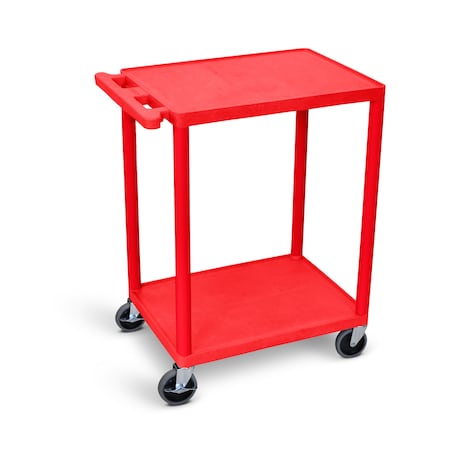 Luxor Utility Cart - Two Shelves Structural Foam Plastic HE32-RD